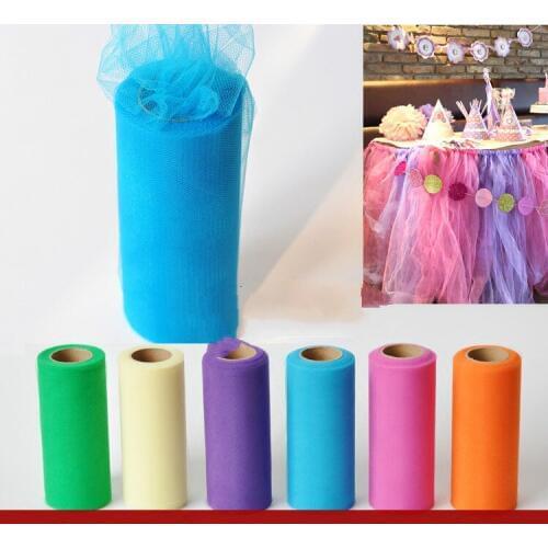 Hot (22 meter /lot) Fluffy tutu Net Yarn Encryption Gauze Polyester Mesh Tulle Fabric DIY Sewing Party Wedding Dress Patchwork