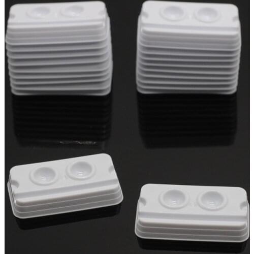 Clinic Supply 100Pcs Dental Adhesive Disposable Mixing 2 Holes Trays Model White Medical