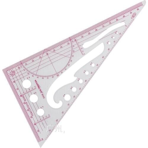 1:4/1:5 Clothing Drawing Plate Making Ruler Tailor Sewing Tools Patchwork Craft Triangular Scale Ruler 8545