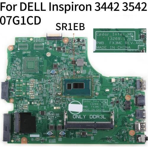 KoCoQin Laptop motherboard For DELL Inspiron 3442 3542 3443 3543 I7-4510U SR1EB HDMI Mainboard 13269-1 CN-07G1CD 07G1CD