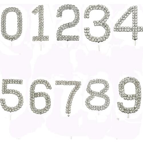 Mixed number Crystal Diamante Rhinestone For Birthday and Wedding Cake Topper