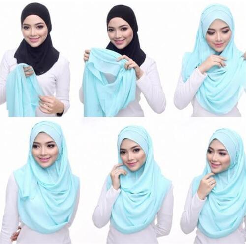 85*180cm muslim instand jersey hijab scarf women islamic double loop headscarf hijabs femme musulman plain shawls and wraps