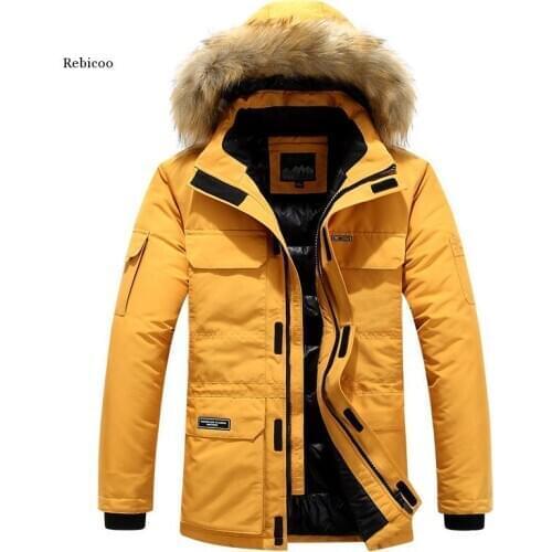 Winter Parkas Men Thicken Coat Fur Hooded Keep Warm Jacket Overcoat Men Windbreaker Big Pockets Parkas Coat 5Xl 6Xl