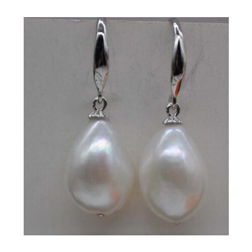 New Arrival Favorite Pearl Earring Perfect 10-14mm Baroque Freshwater Pearl Tibetan Silver Earring Fine Jewelry Women Gift