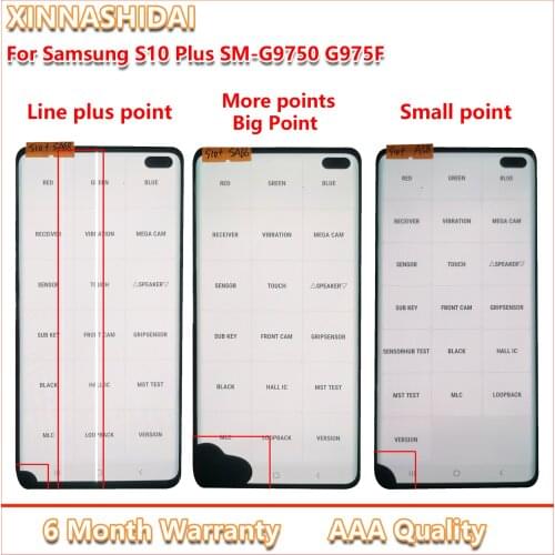 Original S10 Plus lcd For Samsung S10+ G975 S10 Plus G975W G975F LCD Display Touch Screen Digitizer With Dead Pixel Part