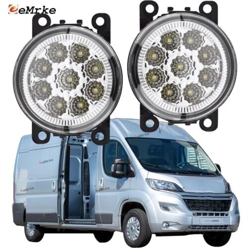 EEMRKE 2-PCS Car-Styling for Citroën Jumper 290/295 2014 Relay 2015 2016 2017 2018 9-Pieces Led Fog Lights H11 12V Fog Head Lamp