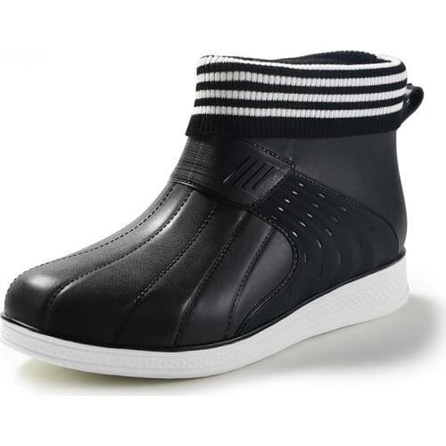 Rain Boots Men Rubber Boots Ankle Boots Rainy Day Non-slip Slip-on Rain Shoes Waterproof Boots Man Fishing Boots Garden Galoshes