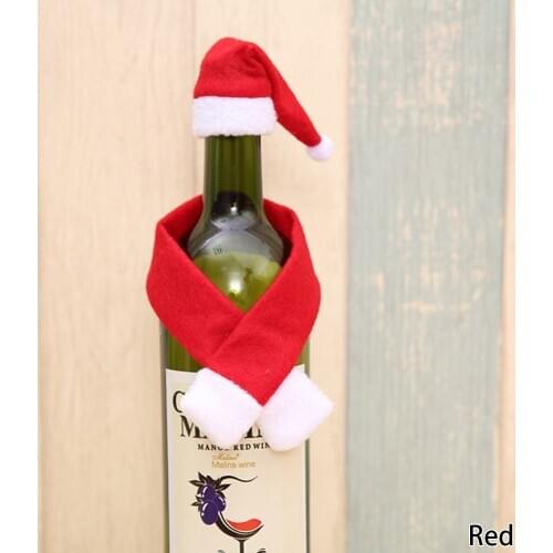 Christmas Wine Bottle Cover Merry Christmas Wine Bottle Decoration for Home Christmas Ornaments New Year Christmas Table Decor