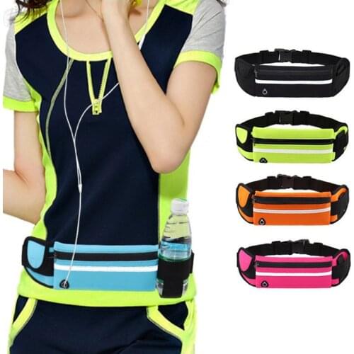 Men Womens Sport Waist Bag Running Belt Pack Bum Bag Waterproof Fanny Pack Wallet Bottle Pouch Portable Mobile Phone Holder Gym