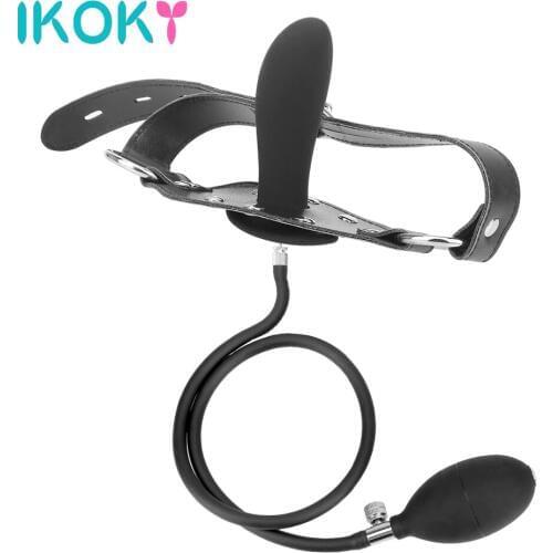 Strapon Mouth Gag Inflatable Dildo Penis Sex Tools For Couples Women Sex Toys Bondage Adults Products Games Erotic Sets Shop