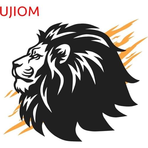 UJIOM Cool Lion Head Logo Mascot Home Decoration Bedroom Living Room Decorations Wall Stickers Bathroom Decorative Decals
