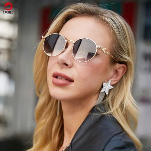 Woman and man new luxury brand Italy design trendy fashion sunglasses 2021 round classic outdoor retro party glasses TAORED