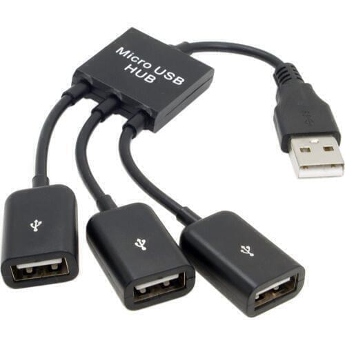 Zihan USB 2.0 to 3 Ports Hub Cable Bus power For Laptop Laptop Notebook PC & Mouse & Flash Disk