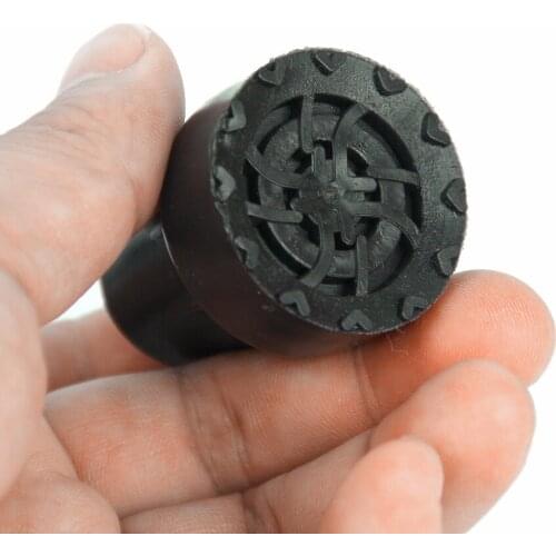 1Pcs Bottom 19mm Soft Gum Rubber Pads Walking Hiking Sticks End Cover Tips Cane Crutch Pad Rubber Heavy Duty Metal Ferrule