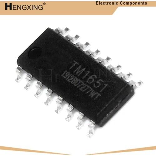 10piece TM1651 SOP16 4X7 segment 7Key LED digital panel driver IC original authentic In Stock