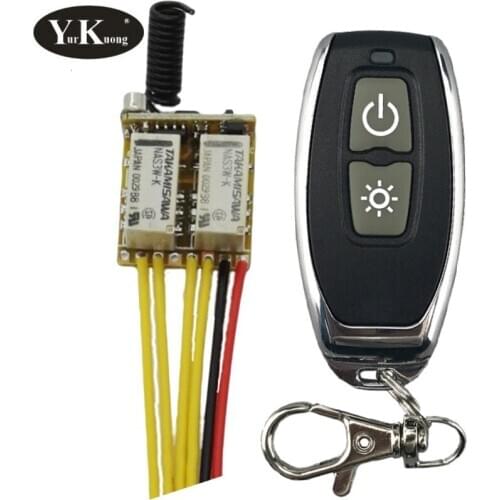 3.7V 4.5V 6V 7.4V 9V 2 CH Mini Relay Remote Switch Normally Open Close Wireless Switches Key Trigger Button Remote Switch 315433