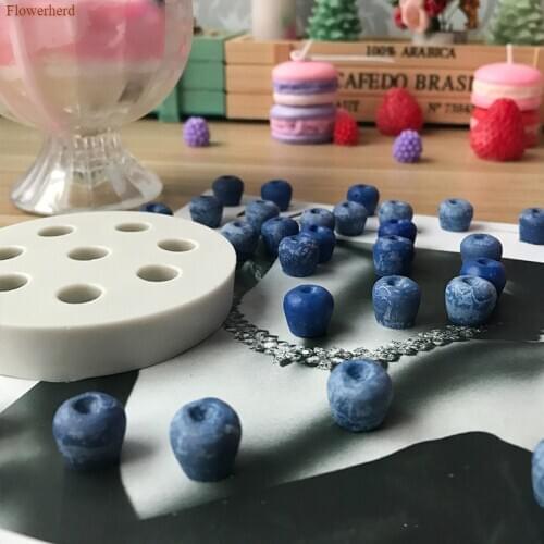 3d Silicone 8 Holes Blueberry Cake Decoration Silicone Mold Simulation Fruit Baking DIY Chocolate Mold Dripping Mold 3d Mold