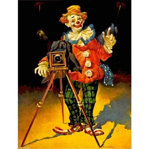 Diy diamond embroidery Clown and camera painting 5d full rhinestones mosaic diamond painting cross stitch kits needlework P1106