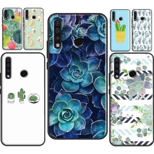 Cactus Succulent Soft Cover For Honor 9X 8X 7X 10i 7A 4C 6C 20 Pro 7C 8A 9A 7S 8S 9S 8 9 10X 10 Lite Case
