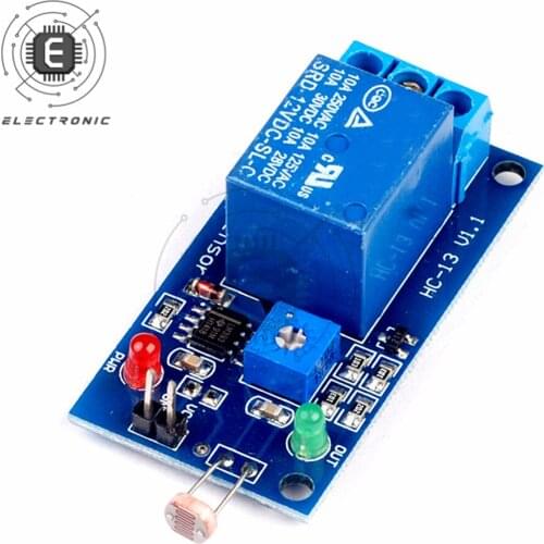 DC 5V 12V Photoresistor Relay Sensor Module Switch Sensor LDR Photoresistor Light Monitoring Photosensitive Sensor
