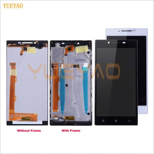 For Lenovo P70 Display LCD Touch Screen Digitizer Assembly with Frame P70-A P70-T Replacement 5.0" For Lenovo P70 Display