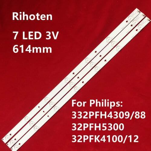 New 7LED 615mm LED strip for AOC P hilips 32PHG4900 LE32D1452 LE32H1461