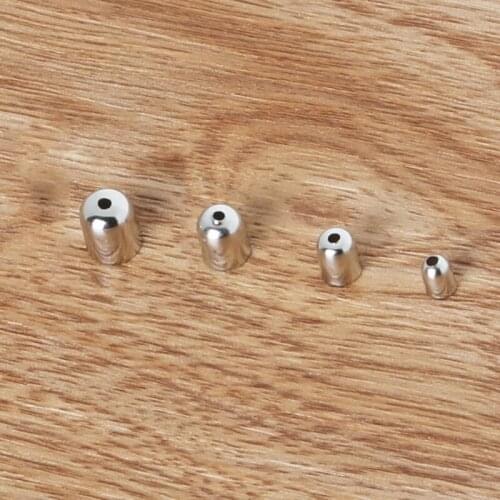 Hot-200-400PCs Pore size 3/4/5/6mm Iron Buckle rhodium Colour End Caps beads clasps hooks Jewelry Findings for DIY FKG046