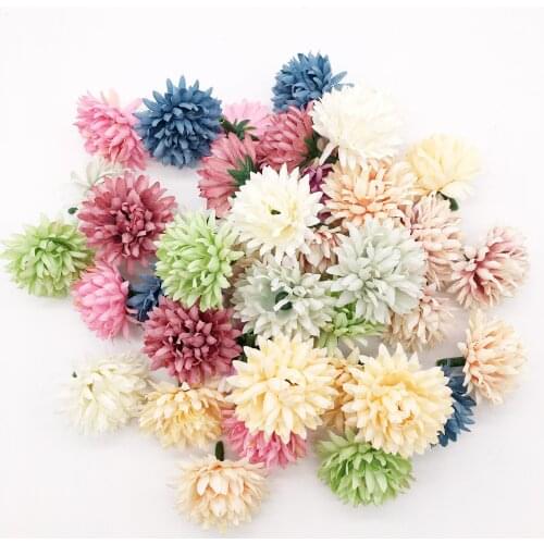 10pcs/lot artificial flower 4CM silk carnation flower head wedding party home decoration DIY wreath gift box scrapbook craft