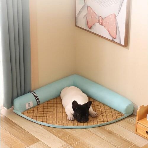Pet Nest Mat Rattan Pet Cooling Blanket Dog Mat Hand Woven Sofa Kennel With Zipper Washable Cat And Dog Kennel Cat And Dog Mat