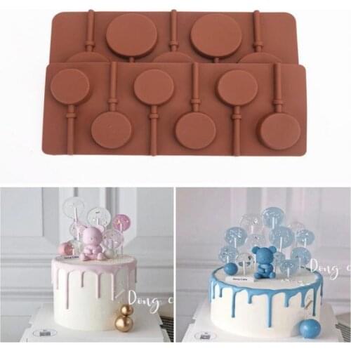 Round Starry Sky Lollipop Silicone Mold DIY Cake Tool Practical Baking Accessories Candy Mold Creative Cake Decorating Tools