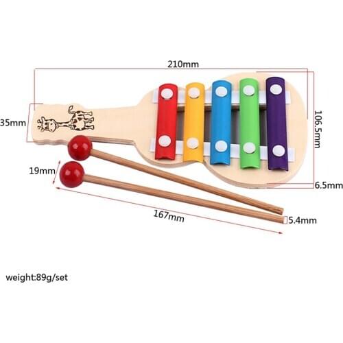 5 Note Xylophone Piano Percussion Educational Musical Instrument Kids Gift