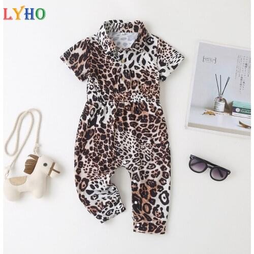 Summer Baby Rompers Girls Clothes Leopard Infant Bodysuit Babies Onesies for Girl Newborn One-Pieces Kids Outfits T-shirts 0-2T