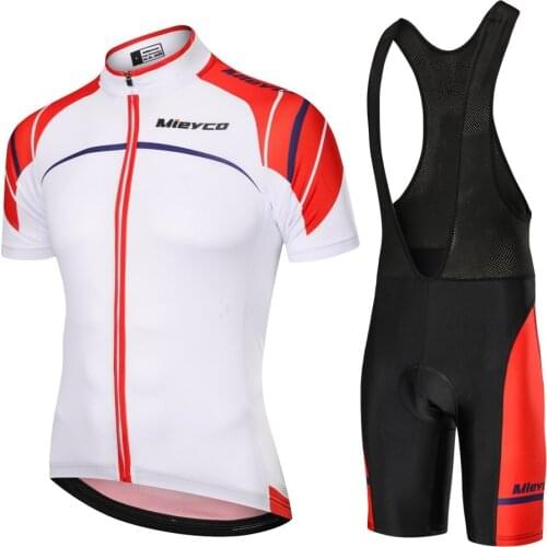Mieyco Summer Mountain Bike Short-Sleeved Cycling Jersey Kit Breathable Quick-Dry Mens Riding Shirts bib/shorts MTB BMX Racing