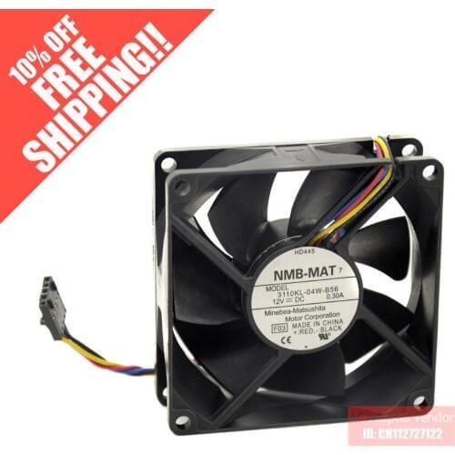 NMB 8cm8025 12V 0.3A FOR Dell server fan 3110KL-04W-B56 four-wire