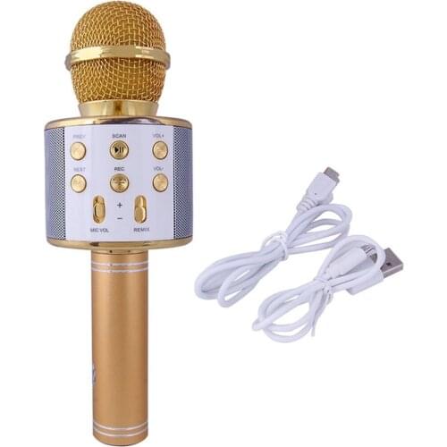 Hot Bluetooth Karaoke Microphone Wireless Microphone Professiona Speaker Handheld Microfone Player Singing Recorder Mic