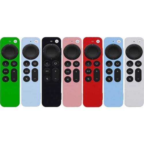 Shockproof Anti-slip Protective Sleeve Case Cover Drop-proof Suitable for A-pple TV 4K 2nd Gen Siri Remote Soft Silicone 50LA