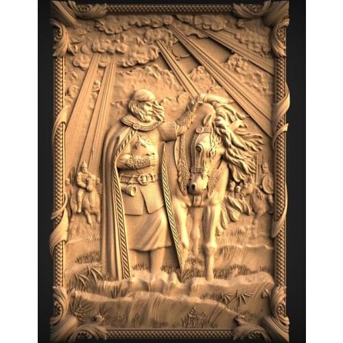 STL Relief Model 3D Model for CNC Router 3D Printer Artcam Aspire Bas Relief STL File Format 3D Carving Home Wall Decoration