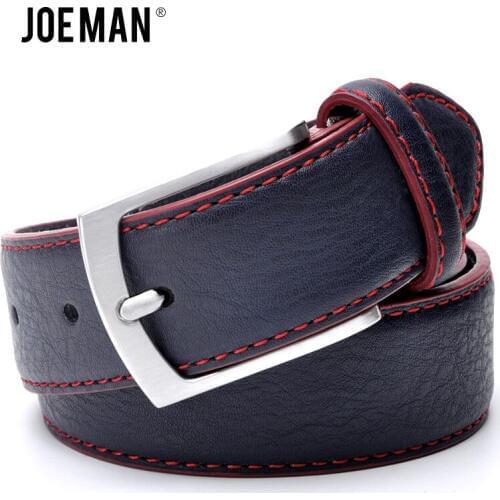 Men Leather Belt Casual Pin Buckle Belt Dark Blue Color Mens Belts Cummerbunds ceinture homme