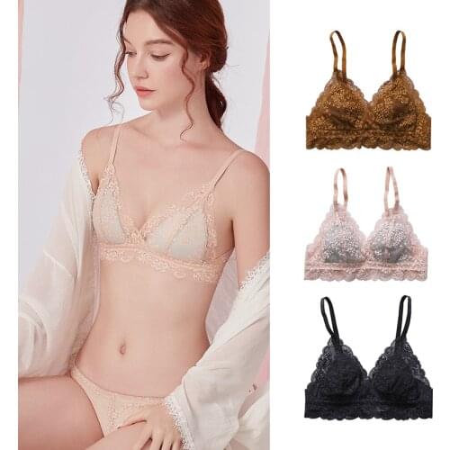 Sexy Lingerie Bras for Women Bra Without Underwire Seamless Womens Intimates Lace Comfort thin Mold Cup Bralette Underwear