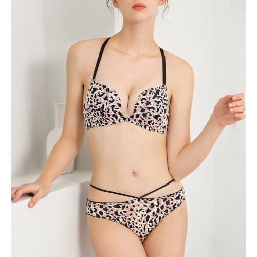 Sexy Bras For Women Push Up Bras And Panties Set Fashion Padded Wire-free Female Underwear Set Size 30-38 AA A B C Cup