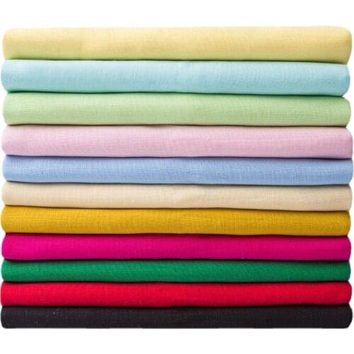 Width 55'' Lightweight Cotton Linen Fabric By The Half Yard For Casual Dress Pants Material