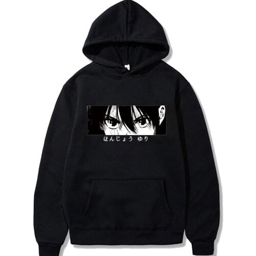 High-Rise Invasion Yuri Honjo Eyes Printed Loose Female Casual Womens Mens Hoodies Cute Sweatshirt Hoodie Women Men Fashion