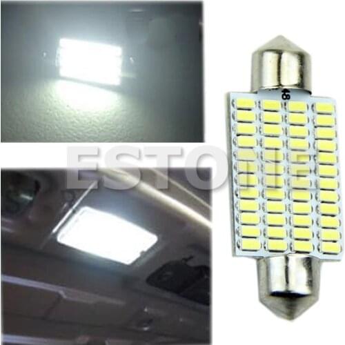 YAM New 42mm 48 LED 3014 SMD White Car Interior Light Festoon Dome Bulbs Lamp 01