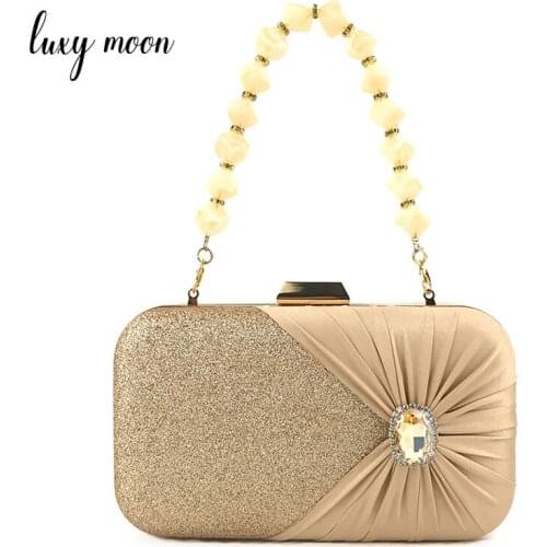 Gold Bridal Clutch Purse Bag Luxury Wedding Purses and Handbags for Women 2021 Designer Fashion Evening Bag ZD1782