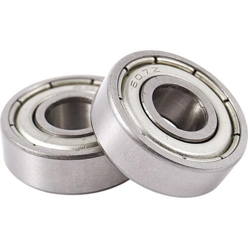 10 pieces 607ZZ 19 x 7 x6mm sealed one row deep Metal ball bearings