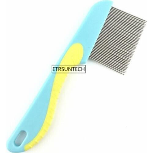 100pcs Pet Hair Grooming Comb Flea Brush Pet Handhold Stainless Hair Combs Cat Dog Cleaning Supplies