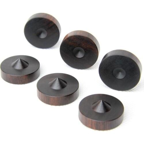 4 Pair ebony speaker amplifier shock spikes with audio shock absorber HiFi Mounts Amplifier feet Dia. 23MM