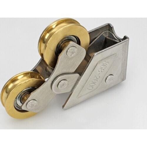 868/2000-type Sliding Door Plastic Steel Window Pulley Concave Brass Wheel Muted Roller Household Hardware Part