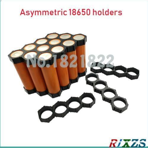 2pcs/a lot 18650 4p 5p asymmetric Cylindrical Battery Holder 18650 Cell Holder Safety Anti Vibration Plastic holder