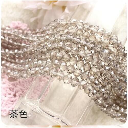Tea Colour 720 pcd/bag top quality crystal stone beads for chandelier lighting ,glass rondelle beads